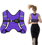 Weighted Vest for Woman Men,6lb/8lb/12lb/16lb/20Lb/25lb Weight Vest with Reflective Stripe Adjustable Buckle Strap Back Pocket Workout Strength Training Walking Jogging Running