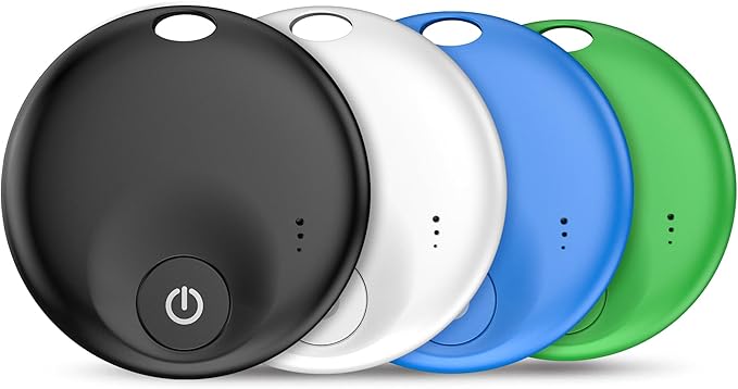 Air Tracker Tags-4 Pack: Bluetooth Tracker Tag, Item Finder Works with Apple Find My App, Trakcer Tag Locator for Your Keys, Wallet, Luggage, Backpack, and More.(ISO only) 4colors