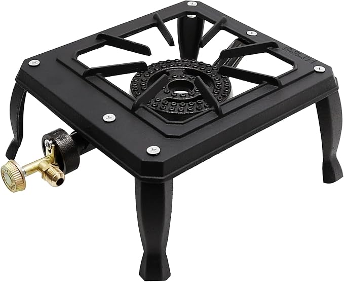 EATAKWARD Portable Gas Stove, Iron Propane Camping Stoves LPG Gas Cooker, Outdoor Stove for BBQ,15000 BTU Camping Stove
