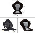 Universal Deluxe Kayak Seat Cushion with Storage Bag for Kayak,Padded Boat,SUP,Canoe,Fishing Boat,Seats with 4 Adjustable Straps