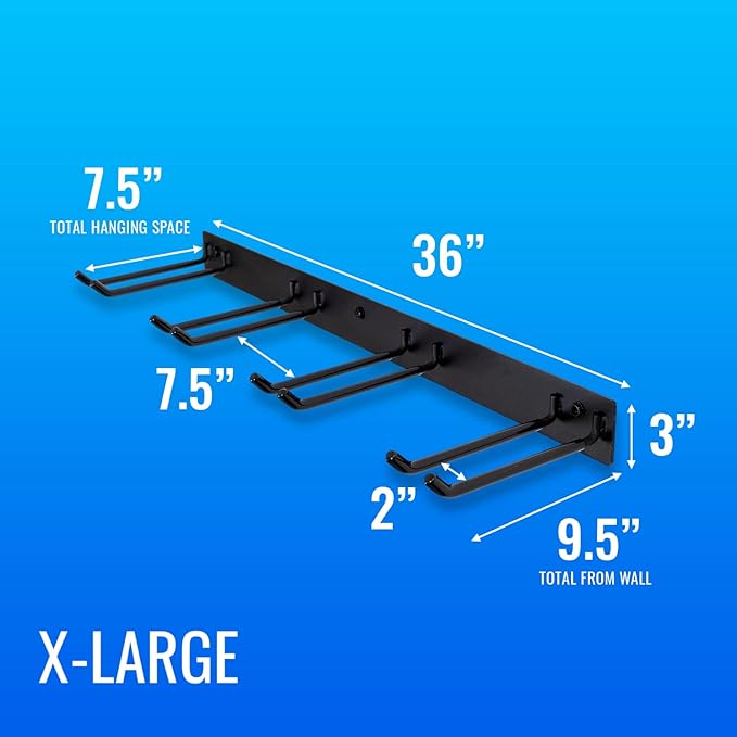 Paddle Storage Wall Rack, Kayak, SUP, Canoe Paddles, Indoor Organizer, Solid Steel Hanging Hooks (Ultimate)