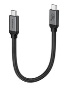 Silkland 80Gbps USB 4 for Thunderbolt 5 Cable 1FT, 240W PD 3.1 Charging, up to 120Gbps Bandwidth for Dual 8K, Braided USB C Data Cable Compatible Thunderbolt 4/5, SSD, MacBook M4 Pro, iPhone17/16,Dock