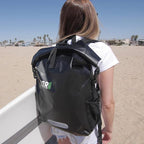 Waterproof Backpack with Laptop Sleeve | Heavy Duty Hiking, Kayak Dry Bag Backpack | Roll-Top Closure (25L Black)