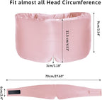 Silk Sleep Mask for Women Men, Mulberry Silk Eye Sleeping Mask & Blindfold with Adjustable Velcro Strap, Blackout Eye Cover for Sleep Travel Yoga Nap, Large Size, Light Plum