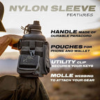 Iron Infidel Battle Bottle - Half Gallon Water Bottle Insulated, 64 oz Stainless Steel Water Jug with Paracord Handle - Gym Flask for Men with Rugged Sleeve for Storage (Betsy Ross 2 Liter)