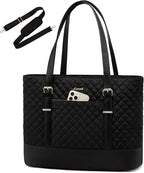 LOVEVOOK Laptop Bag for Women, 17.3 Inch Work Tote Computer Bag With Large Cup Holder, Lightweight Large Laptop Briefcase for Travel, Bussiness, Teacher