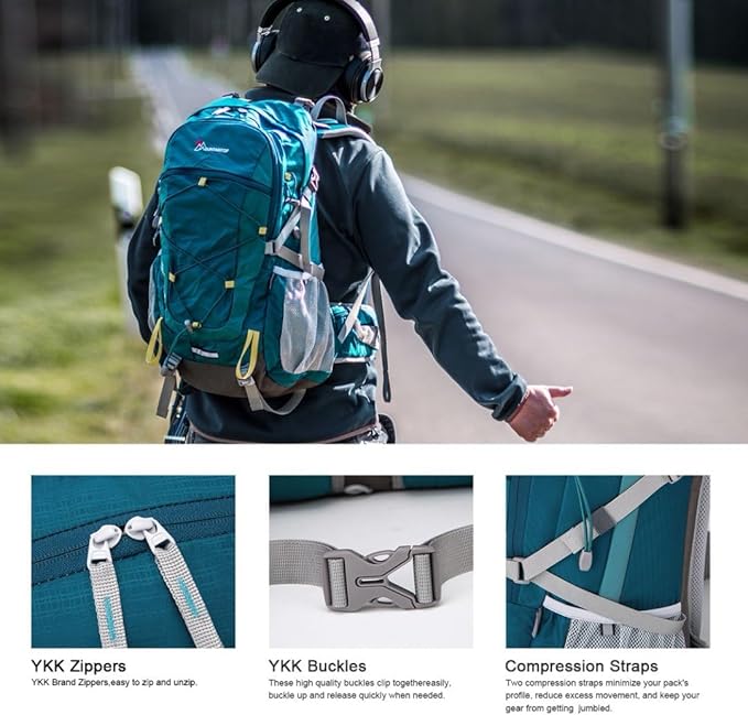 MOUNTAINTOP Hiking Backpack,Lightweight Travel Backpack for Men Women Outdoor Backpacking, Camping