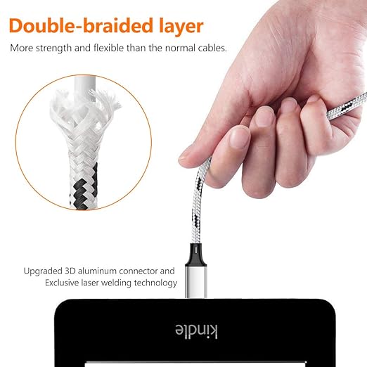 Multi Charging Cable, 5ft 3Pack Multi Charger Cable Nylon Braided Multiple USB Universal 3 in 1 Charging Cord Adapter with Type-C, Micro USB Port Connectors for Cell Phones and More