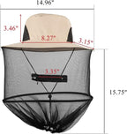 CozyCabin Mosquito Head Net Hat with Removable Mesh Hidden Netting, Design for Outdoor Fishing Gardening