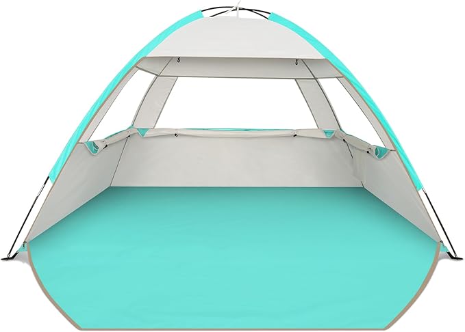 Venustas Beach Tent Sun Shelter for 3/4-5/6-7/8-10 Person, UPF 50+ UV Protection Beach Canopy, Lightweight and Easy Setup Cabana, Portable Shade Tent