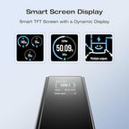 EF ECOFLOW Rapid Power Bank 25,000mAh, 170W Portable Charger with Dual 140W USB-C Ports for Multi-Device Charging, Smart TFT Screen, Compatible with iPhone Series, Samsung, Laptop and More (Silver)
