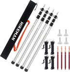 HIKEMAN Tent Poles Camping Poles for Tarp Awning Canopy Porch Sun Sails Tarpaulin Headroom Aluminium Adjustable Telescoping