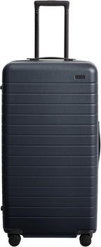 Away Large Trunk Luggage, 31 Inch Hardside Suitcase with Spinner Wheels, Lightweight & Durable, TSA Lock, Ideal for Long Trips, Navy Blue