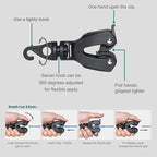 ORXPLUS TOOLS 2pcs ONE-HANDED TARP CLIPS with HOOK Tent Clips Awning Clamp Set Tent Clamps for Camping Canopies, Car Cover, Winter Boat Cover, Pool Cover, Sun Shade