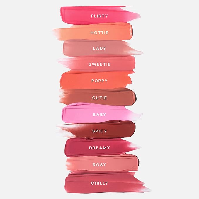 Saie Dew Liquid Blush for Cheeks - Hydrating Cream Blush Stick with a Blendable + Buildable Formula - Skincare Infused Dewy Cheek Tint for a Natural Flush - Glowy Makeup Essential - Lady (.40 oz)