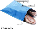 6 Pack Waterproof Nylon Shoe Bags Travel Bags for Men Women (Multicolor, 15.1"(L) x12.2"(W))