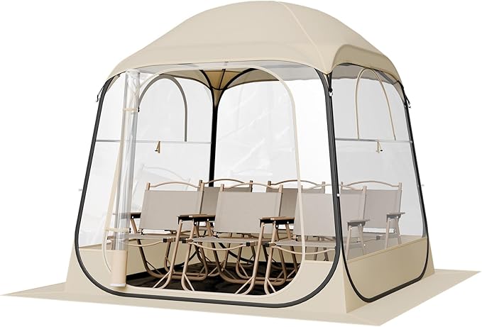VEVOR Pop up Sports Tent, 8 Sizes Optional Clear Bubble Tent for 1-6 Person, Waterproof Outdoor Pod with Floor Mat & Top Cover, Garden Igloo Dome Tents Camping Shelter for Sports Watching