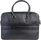 REV_UP! Premium Leather Business Briefcase, Executive Laptop Bag with Dual Handles, Professional Office Document Carrier