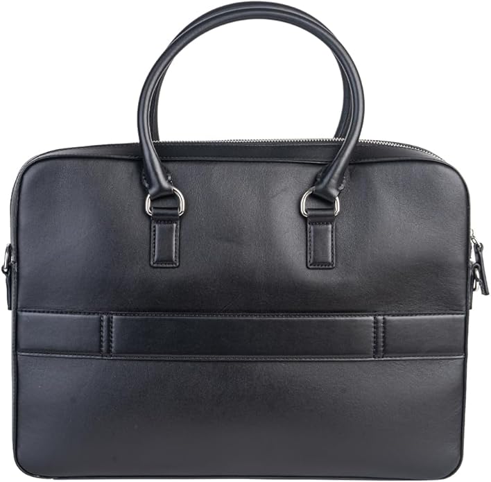 REV_UP! Premium Leather Business Briefcase, Executive Laptop Bag with Dual Handles, Professional Office Document Carrier