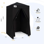 EAGLE PEAK Flex Ultra Compact 4x4 Pop-up Canopy, Sun Shelter, Changing Room, Portable Privacy Canopy Cabana for Pool, Fashion Photoshoots, or Camping, Black