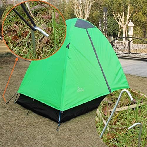 MySit 9" Tent Stakes, Metal Inflatables Stakes 60 Pack, Heavy Duty Galvanized Tent Stakes Metal, Tent Pegs Ground Trap Camping Stakes for Inflatables, Outdoor Decorations