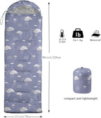 QOOMO Animals Camping Sleeping Bags,3 Season Warm & Cool Weather,Lightweight,Waterproof Sleeping Bags for Adults & Kids,Traveling,and Outdoors,Camping Gear Equipment