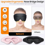 Sleep Mask, 2 Packs Premium Eye Mask for Sleeping, Total Blackout, Superior Soft Comfort, Upgraded 3D Ergonomic Designed Sleeping Mask for Home, Office, Travel, Meditation, Yoga, Black & Pink