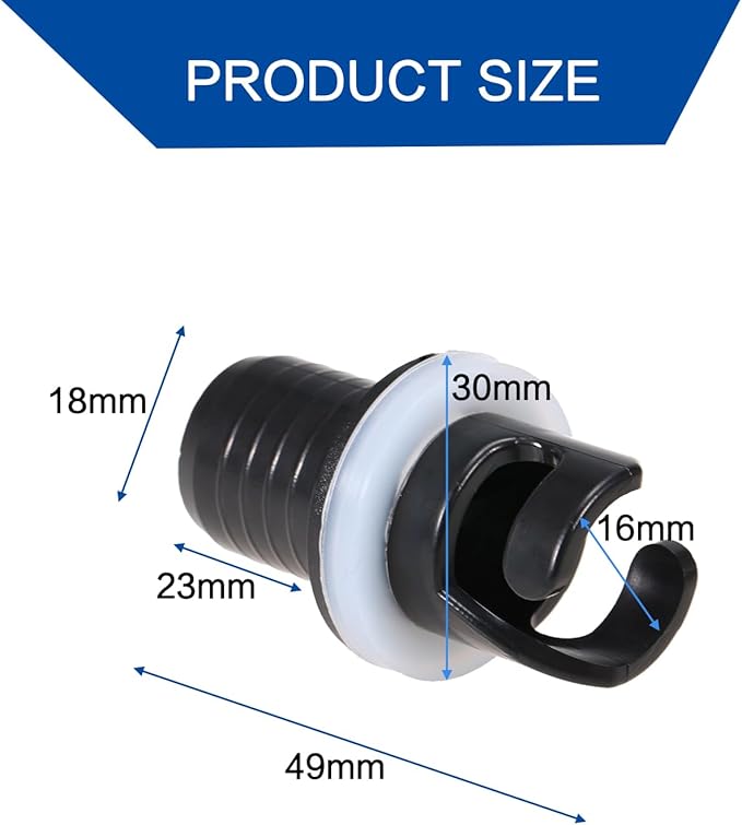 EVKILKJS 4 PCS Inflatable Kayak Boat Air Foot Pump H-R Adapter, Paddle Board Air Pump Hose Adapter HR Valve Adapter for Inflatables Kayak Air Valve Adapter