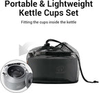 Bulin 2.2L Camping Kettle with 2&4 Stainless Steel Cups for Outdoor Camping Cookware Hiking Backpacking Kitchen Campfire and Picnic, Carrying Bag