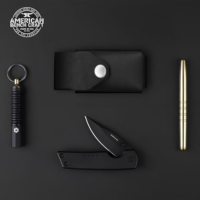 Leather Multitool Sheath Compatible with Leatherman Wave and Wave Plus, Ultra Durable Full Grain Leather Tool Holder, Multi Tool Holster for Belt, Solid Brass Rivets - Belt Accessories for Men - Black