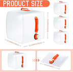 3 Pack Collapsible Water Container with Spigot, Foldable Camping Water Container Portable Camping Storage Carrier Jug for Outdoors Hiking Emergency Kit Backpack(5.3 Gallon,Orange,3 Pcs)