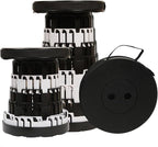 2025 Collapsible Stool Chair, Upgraded Folding Stool for Adults Lightweight, Sturdy, Adjustable, Portable, Foldable Seat Sturdy Stools for Outdoor Camping Fishing Hiking Gardening BBQ