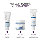 ROUND LAB Hydrating Skin Care Gift Set - UV Lock Sunscreen + Moisturizer + Face Wash Mini Size, Daily Skin Care Routine with Hyaluronic Acid, Travel essentials, Gifts for Women, Korean Skin Care Set