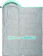 Sleeping Bag - 3 Seasons for Adults Kids Boys Girls Camping Hiking - Warm Cold Weather Lightweight Portable with Compression Bag for Backpacking in Spring, Summer, Fall and Winter