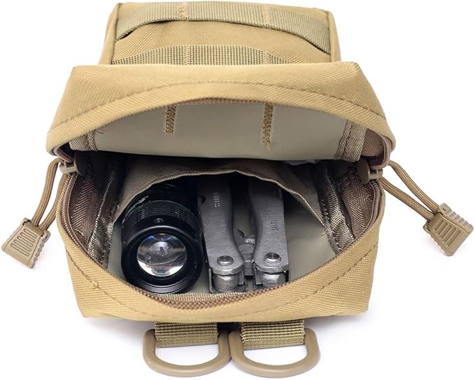 Tacticool 2 Pack Molle Pouches - Tactical Compact Water-Resistant EDC Pouch