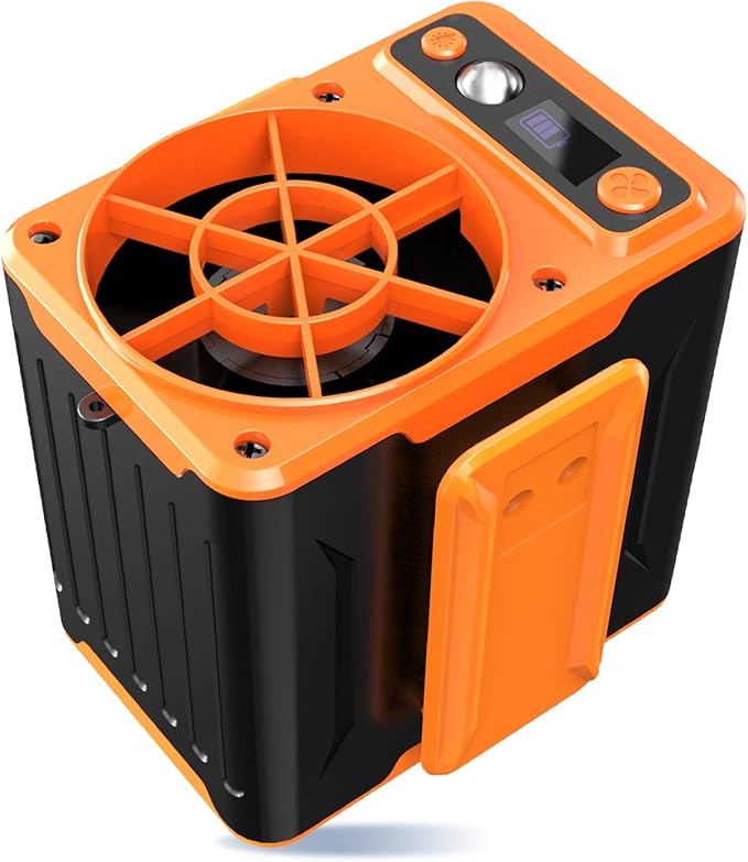 Portable Waist Fan Rechargeable, 10000mAh Personal Shirt Fans, 4 Speeds 10000RPM Clip Belt Fan, Hands-Free Neck Fan for Camping, Jobsite, Outdoor Work - Up to 48H Cooling