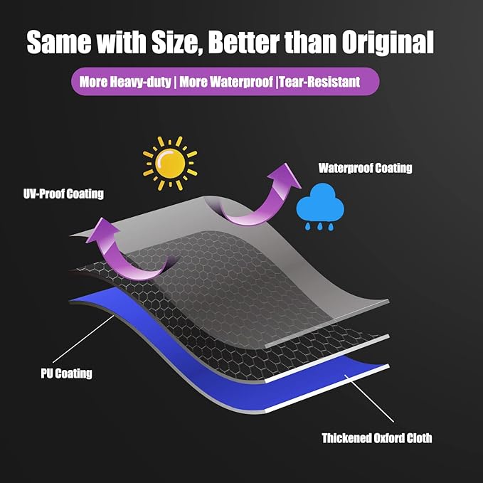 ZBXFCSH Heavy Duty Full-Length Grill Cover Fits Camp Chef Patio Cover DLX 24", SmokePro 24", PG24, PG24B, PG24LS, PG24S, PG24SE, PG24LTD,PG24WWS, PG24WWSS, Black