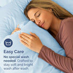 Pillowcases - Ultra Soft Hotel Quality Pillowcase Covers - Comfy, Cozy & Wrinkle Free - Shrinkage and Fade Resistant - Machine Washable Pillow Protectors - (King, Sky Blue, 4 Piece Set)