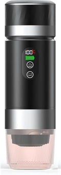 Portable Coffee Maker KF-JN-03 with Digital Display & 20 BAR Pressure – Hot & Cold Brew, Compatible with Coffee Grounds and Capsules, Compact Single-Serve Design with Transparent Cup & 60ml Tank