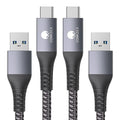 CONMDEX Android Auto USB Cable [4ft, 2Pack] 10Gbps USB 3.1 Gen 2 USB A to USB C Data Transfer Type C Cord, 3A Fast Charging CarPlay Cable for iPhone 17 16 Pro Max, Galaxy S25 Ultra S25+
