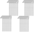7" Tent Stakes, Heavy Duty Tarp Camping Stakes, Galvanized Metal Pegs for Outdoor Decorations, 40 PCS