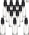 YIZHAO Clear Glass Spray Bottles 1oz, with Small Fine Mist Spray, Metal Cap, Refillable for Essential Oil,Travel,Cleaning,Perfume,Aromatherapy,Makeup – 12 Pcs
