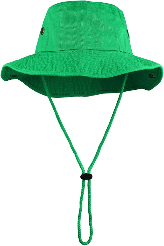Wide Brim Hiking Fishing Safari Boonie Bucket Hats 100% Cotton UV Sun Protection for Men Women Outdoor Activities