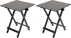 SUNNYFEEL Folding Camping Table - Lightweight Aluminum Portable Picnic Table, 18.5x18.5x24.5 Inch for Cooking, Beach, Hiking, Travel, Fishing, BBQ, Indoor Outdoor Small Foldable Camp Tables