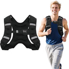 8lb/12lb/16lb/20Lb Weighted Vest for Woman Men with Reflective Stripe, Size Adjustable Strength Training Weighted Vest for Walk Running Jogging