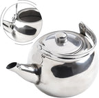 Stainless Steel Tea Kettle, Heat Resistant Handle Stovetop Camping Coffee Pot Water Bottle with Built in Filter for Tea and Beverage Brewing(14cm)