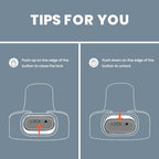 BOTTLE BOTTLE Insulated Water Bottle 24 oz with Handle and Flip Tops Lids Stainless Steel Water Bottle Push Button Lid Leak proof Portable for Running Travel Sports Hiking blue