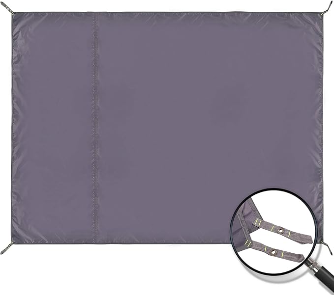 REDCAMP Large Waterproof Camping Tarp Lightweight, Multifunctional Insulated Tent Footprint for Camping Hiking Backpacking, Grey 106"x83"