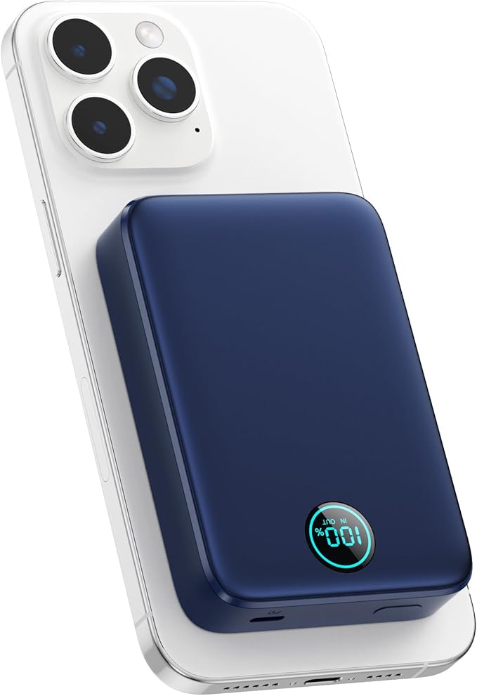 Magnetic Portable Charger 10800mah for Magsafe Battery Pack, Wireless Power Bank with 25W PD Fast Charging & LCD Display, Compatible with iPhone 16/15/14/13/12 Pro/Pro Max/Plus