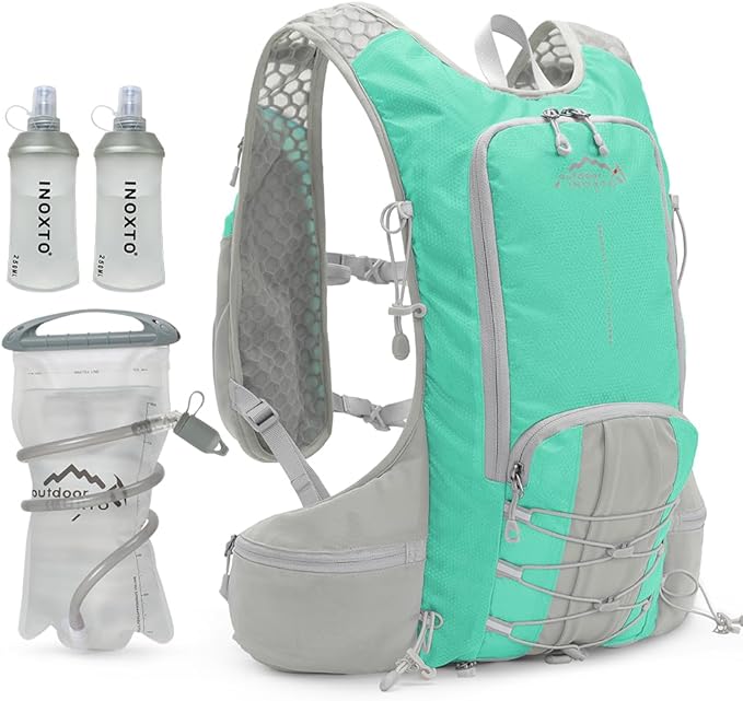 INOXTO Hydration Pack Backpack ，Water Backpack with 2L Leakproof Water Bladder, Running Hydration Vest for Man, Daypack for Cycling Motocross Climbing Trail Running